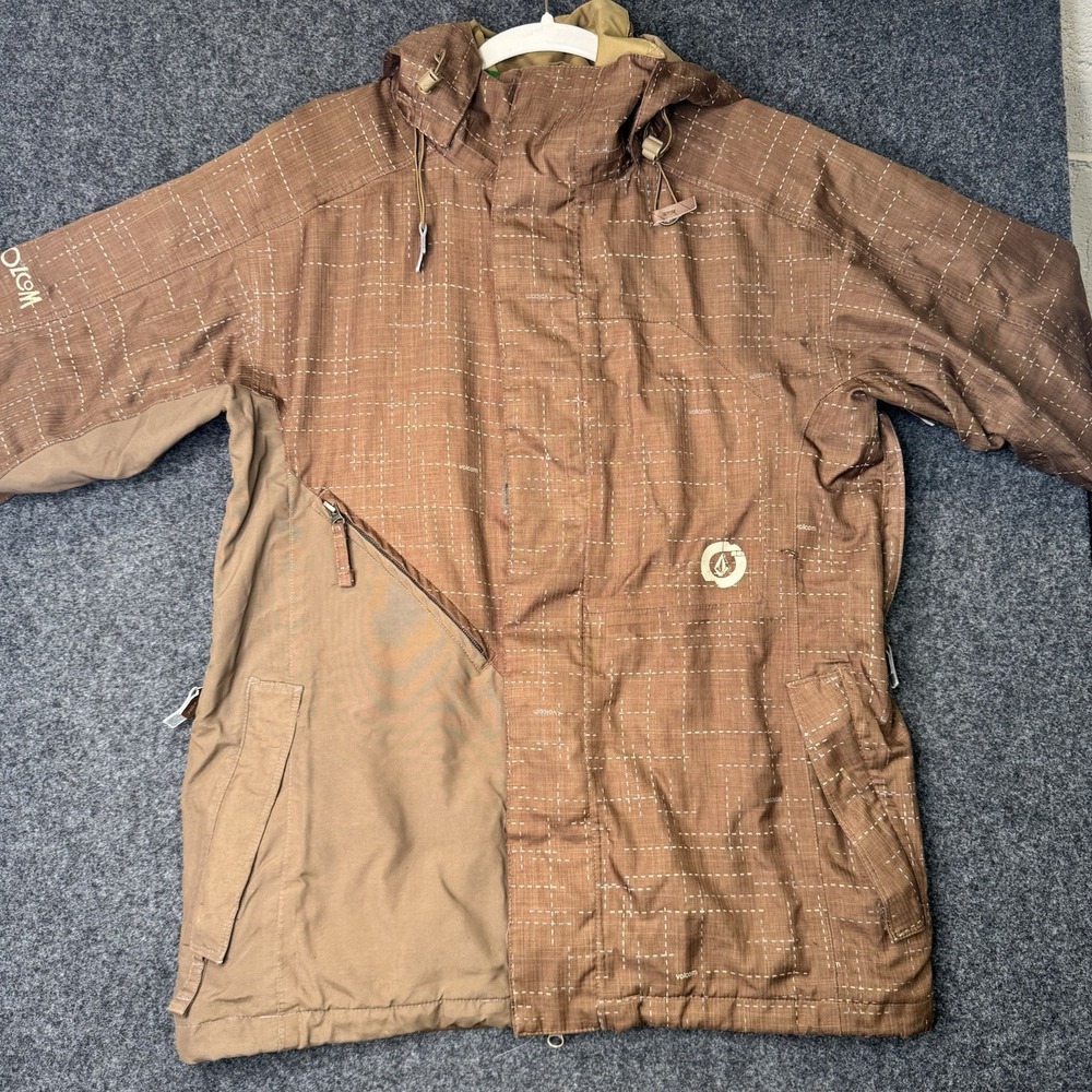 Volcom Mens Y2K Snowboarding Ski Jacket Coat Sz S Nimbus Thermonite